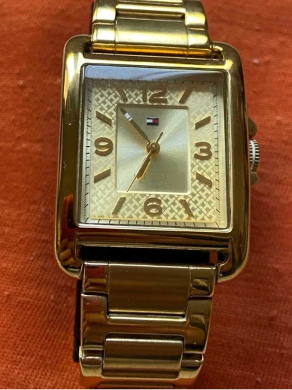Tommy Hilfiger Gold-Tone Square Bracelet Watch